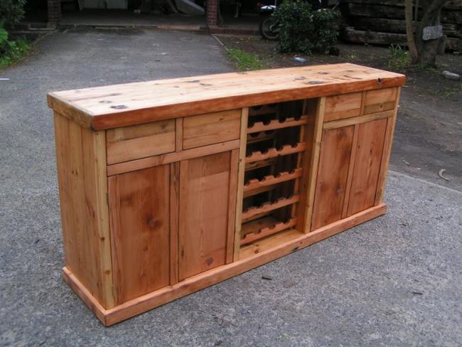 Oregon Pine cabinet with Wine Rack slot.jpg