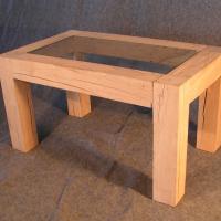 Sandblasted Stone Pine Coffee Table.JPG